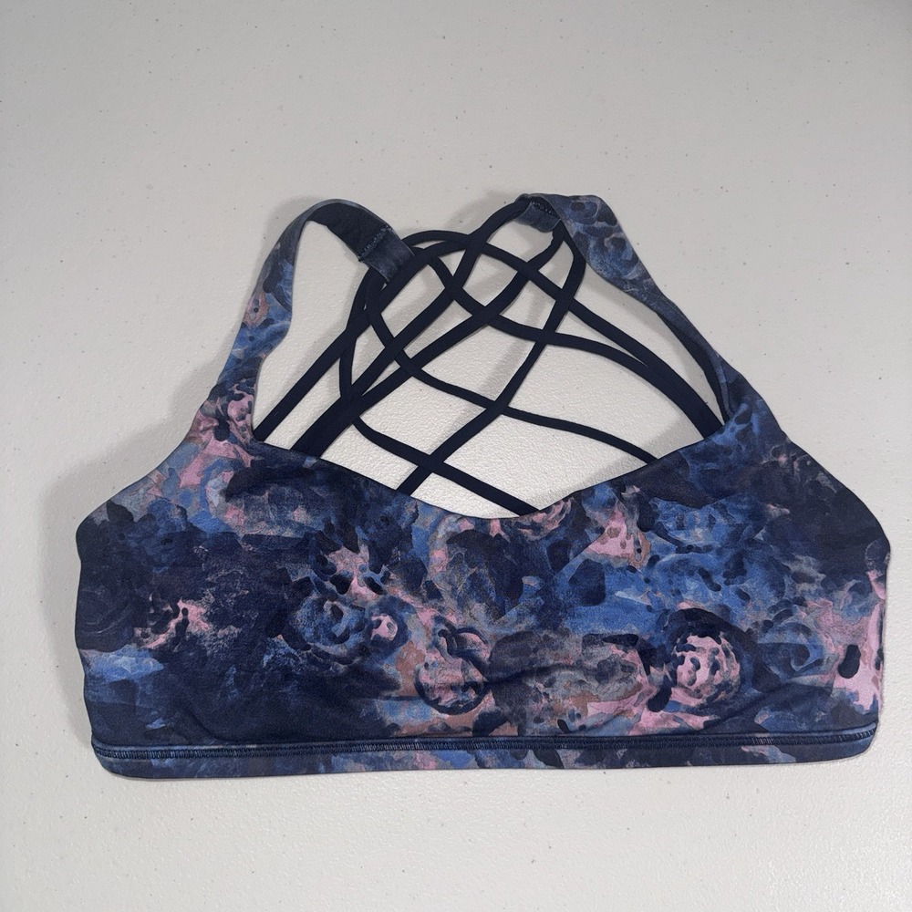 Lululemon Free To Be Size 8 Bra Yoga Fitness Wild moody mirage bark berry deep